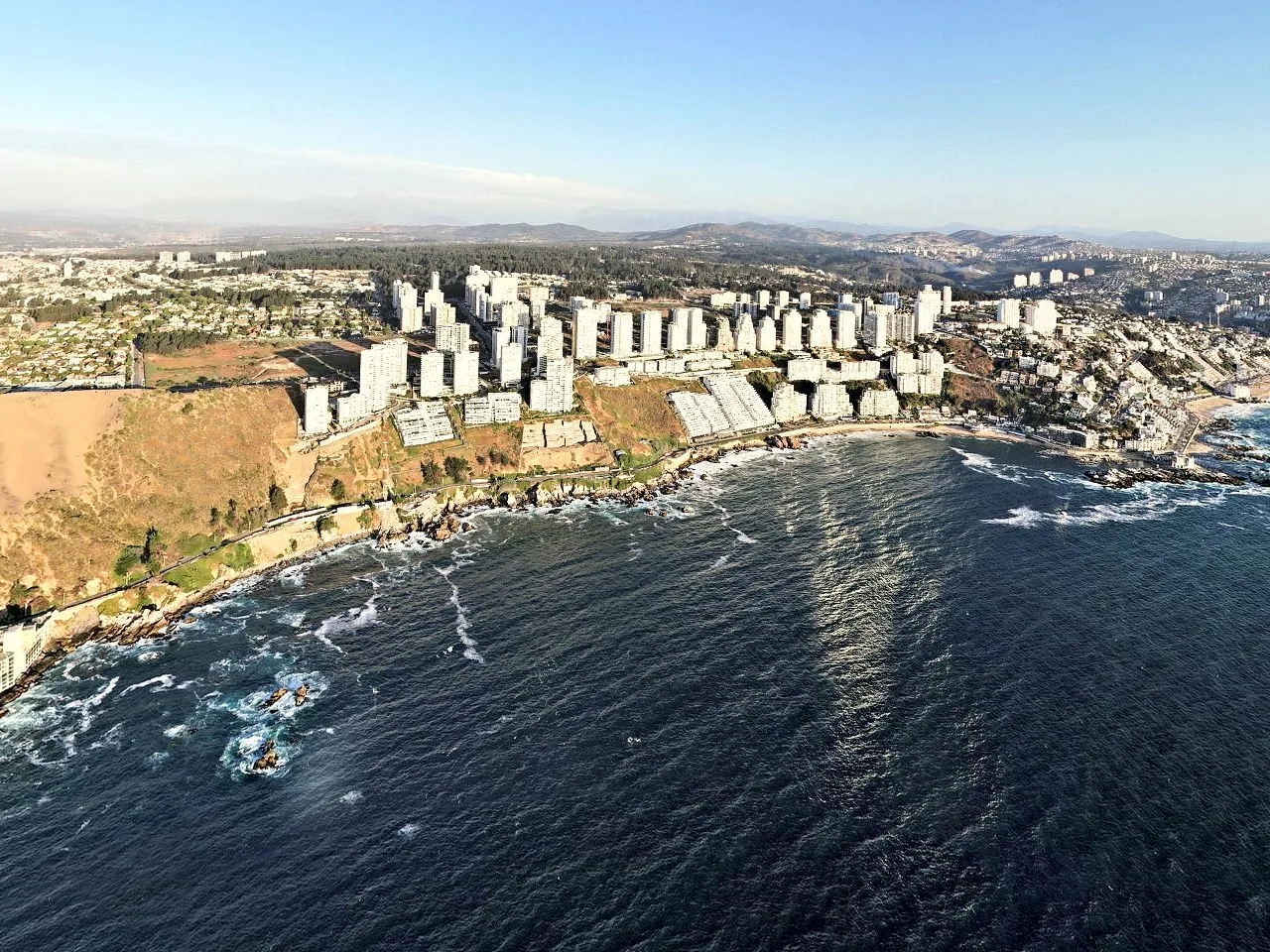 The coast from the air, beside the sample resort